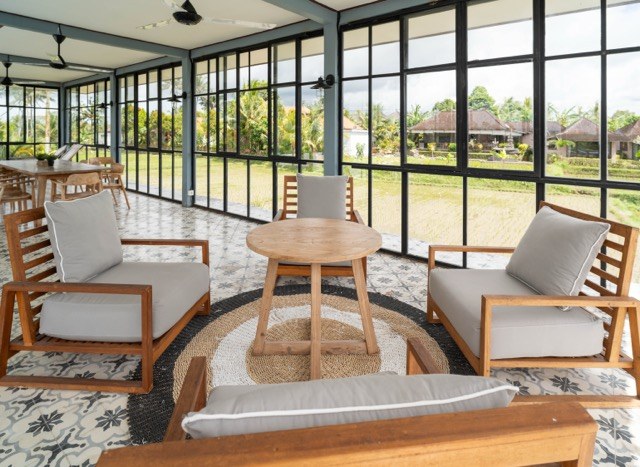 A gathering space at the retreat venue
